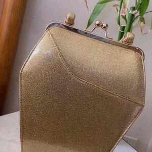 Tatyana Glittering Gold Clutch